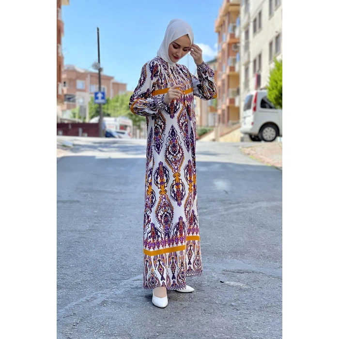 Moda Çizgi Tesettür Elbise