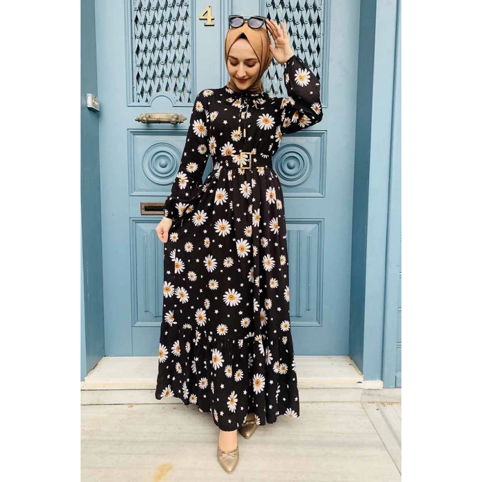 Moda Çizgi Tesettür Elbise