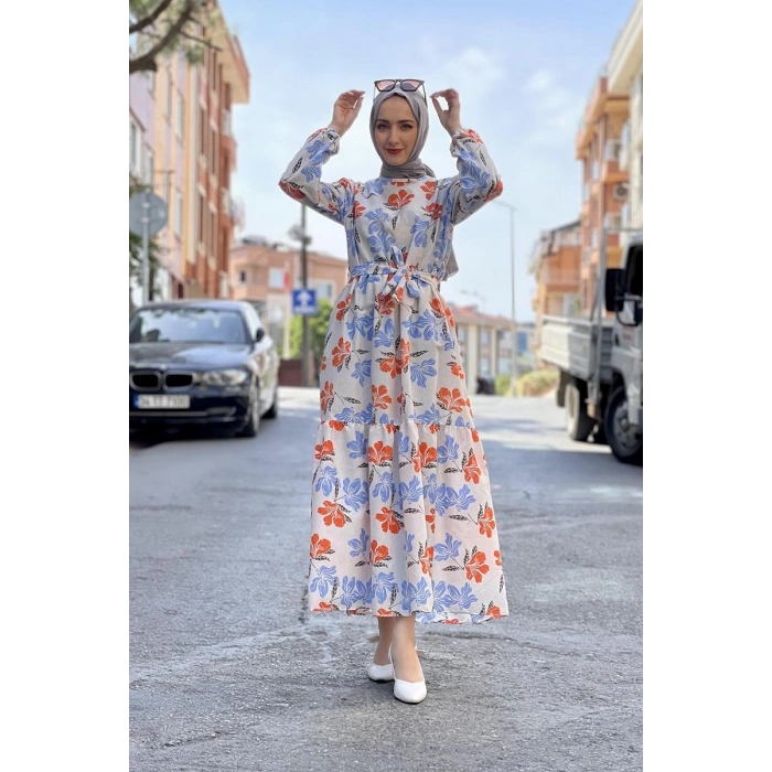 Moda Çizgi Tesettür Elbise