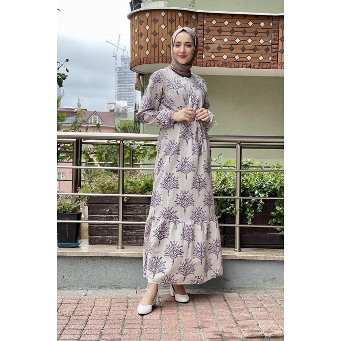 Moda Çizgi Tesettür Elbise