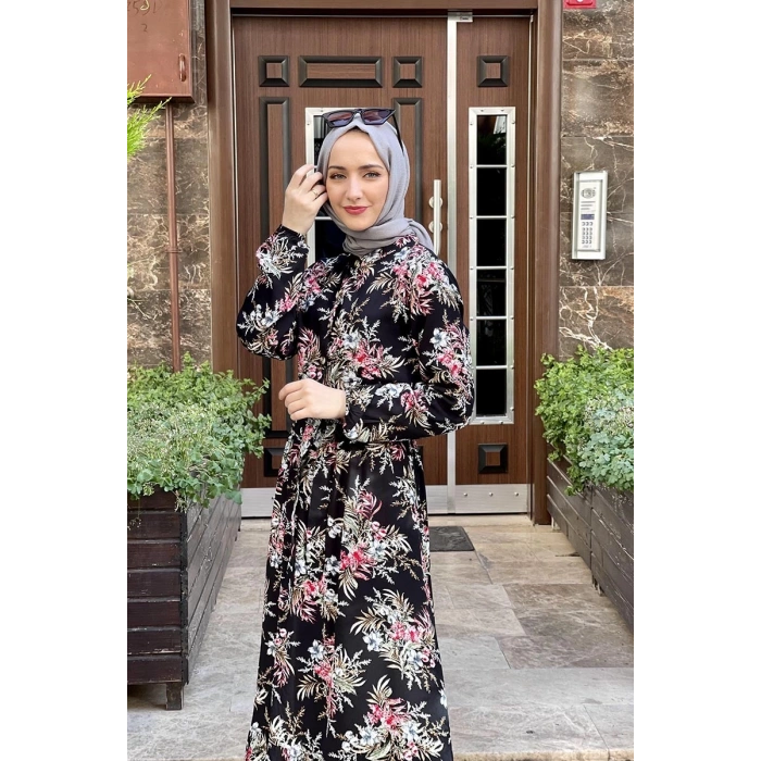 Moda Çizgi Tesettür Elbise