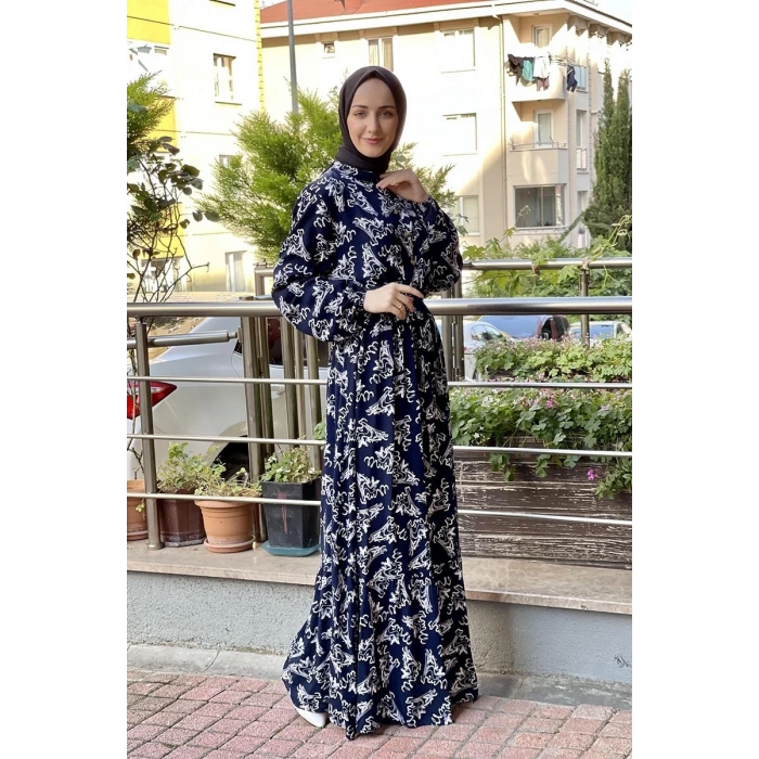 Moda Çizgi Tesettür Elbise