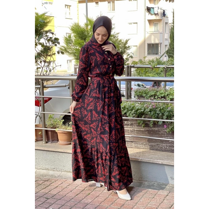 Moda Çizgi Tesettür Elbise