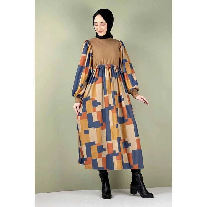 Moda Çizgi Tesettür Elbise