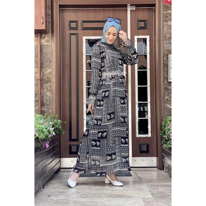 Moda Çizgi Tesettür Elbise