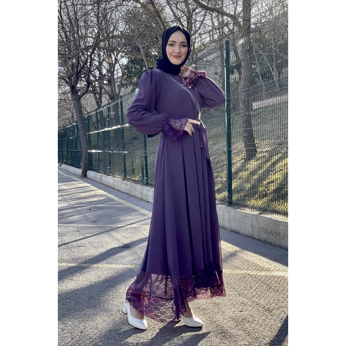 Moda Çizgi Tesettür Elbise