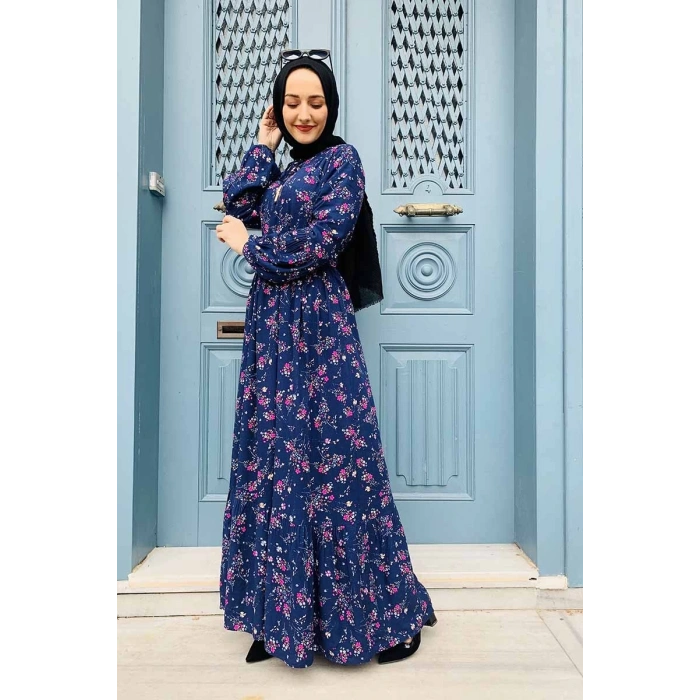 Moda Çizgi Tesettür Elbise