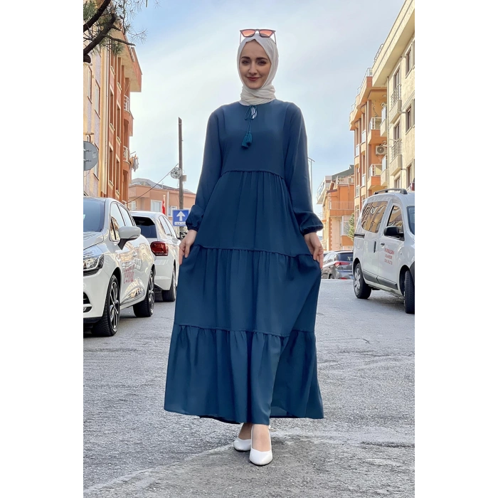 Moda Çizgi Tesettür Elbise