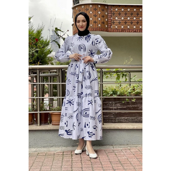 Moda Çizgi Tesettür Elbise