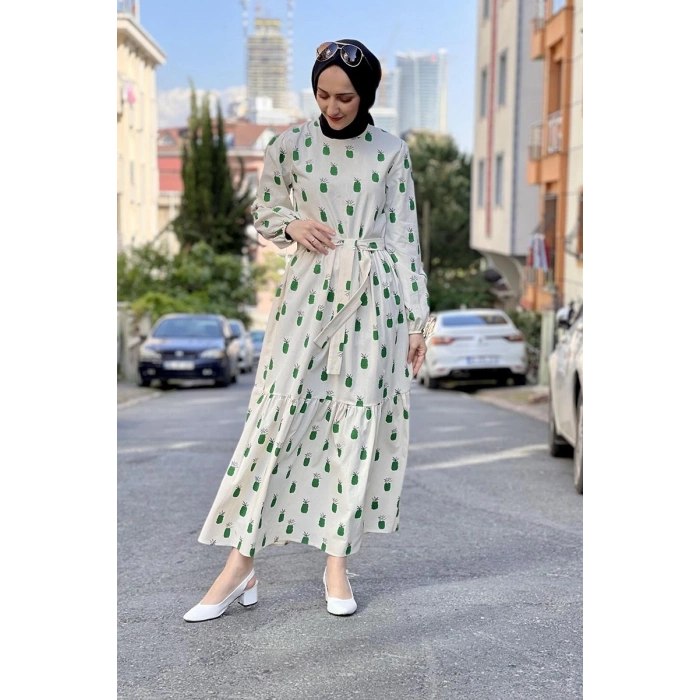 Moda Çizgi Tesettür Elbise