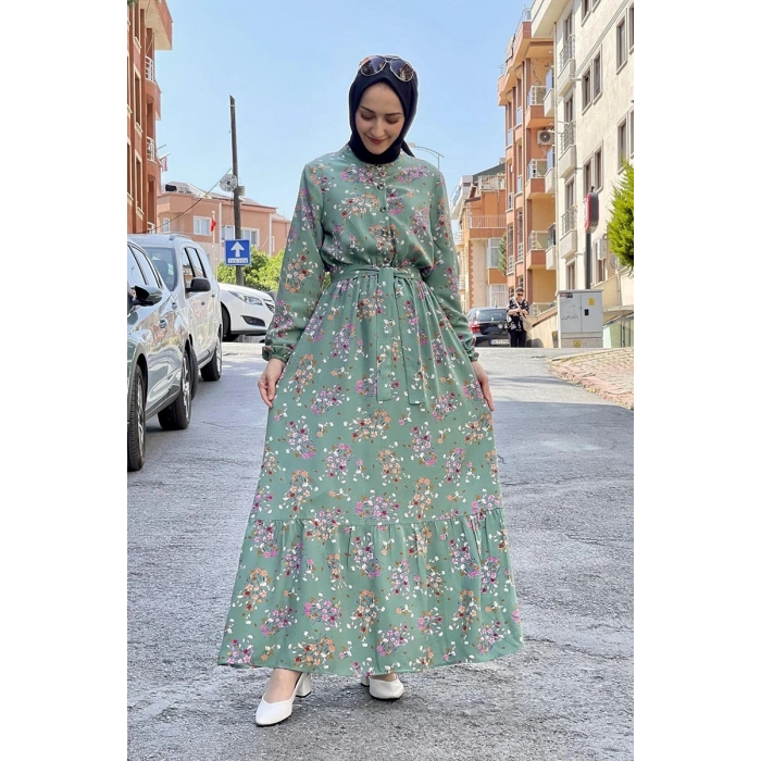 Moda Çizgi Tesettür Elbise