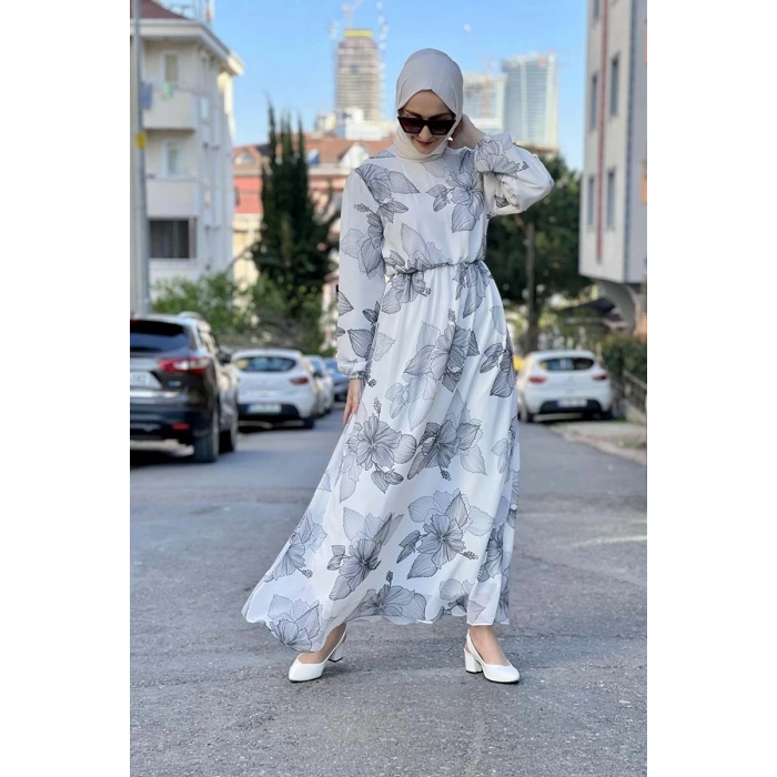 Moda Çizgi Tesettür Elbise