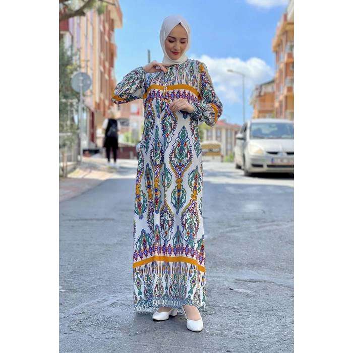 Moda Çizgi Tesettür Elbise
