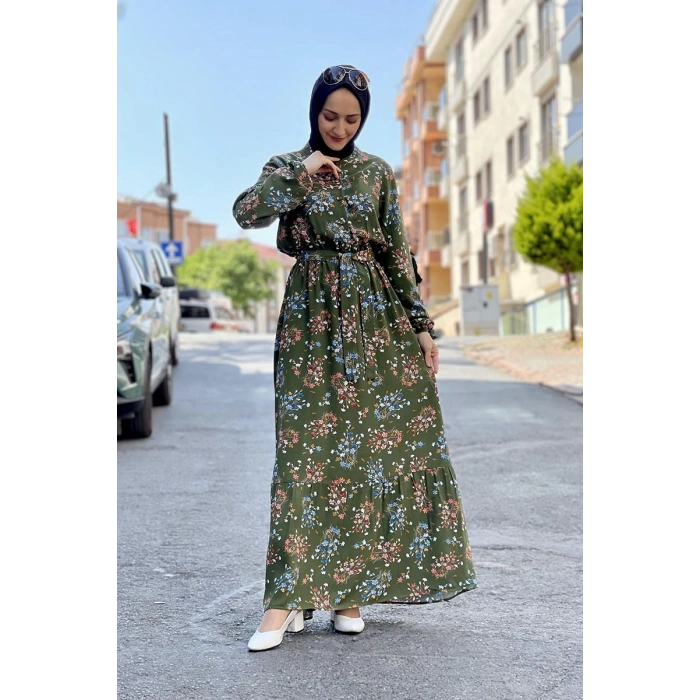 Moda Çizgi Tesettür Elbise