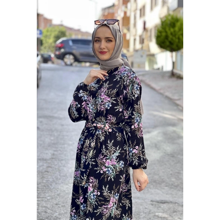 Moda Çizgi Tesettür Elbise