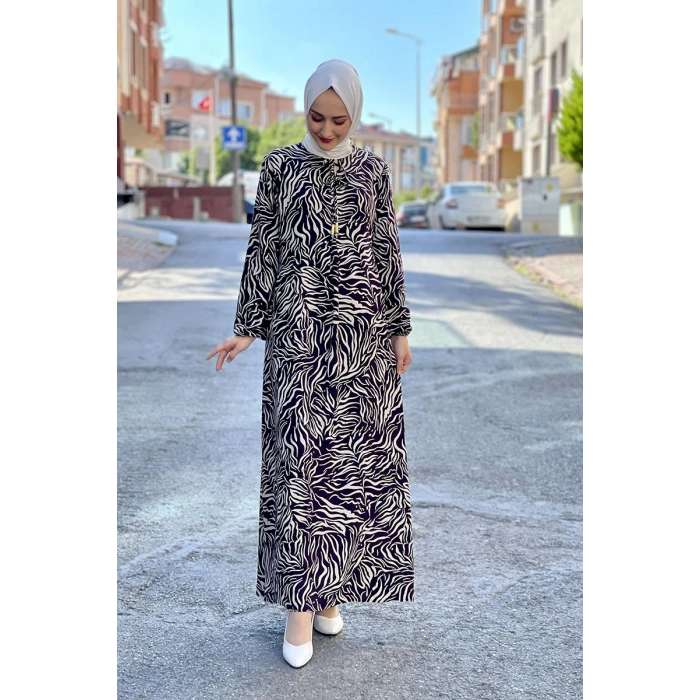 Moda Çizgi Tesettür Elbise