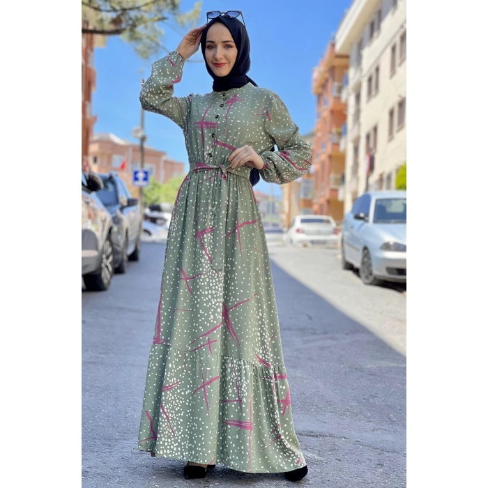 Moda Çizgi Tesettür Elbise