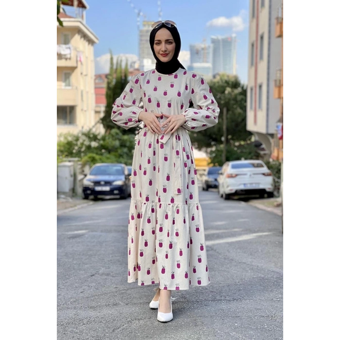 Moda Çizgi Tesettür Elbise