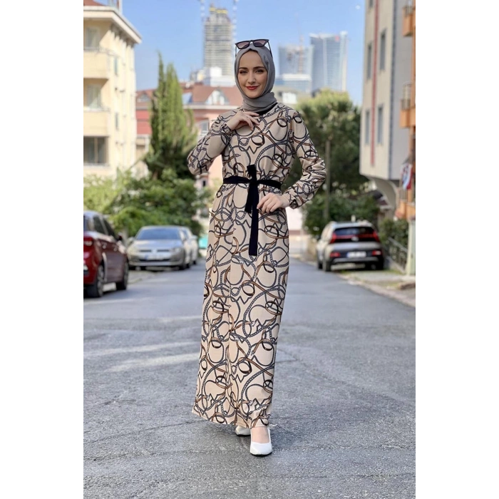 Moda Çizgi Tesettür Elbise