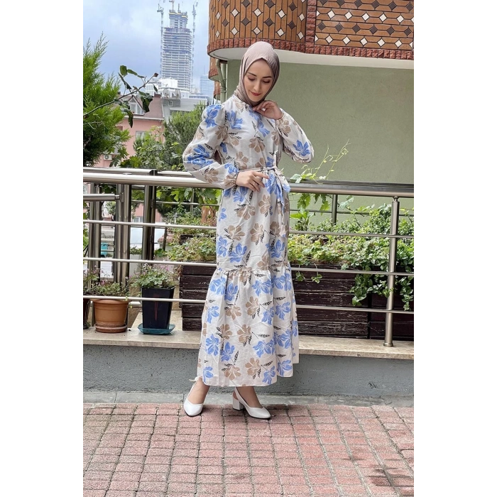 Moda Çizgi Tesettür Elbise