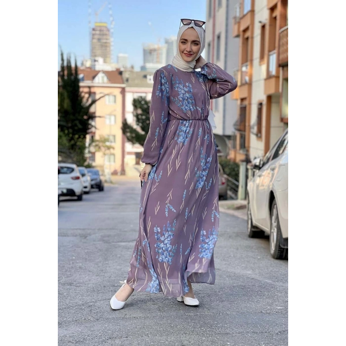 Moda Çizgi Tesettür Elbise