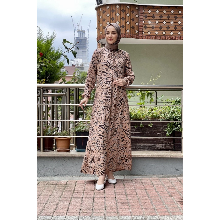 Moda Çizgi Tesettür Elbise