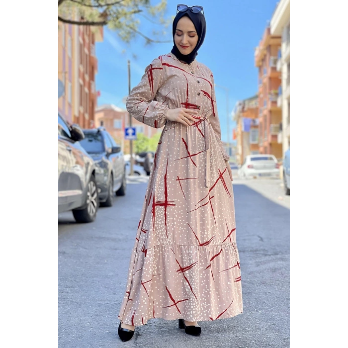 Moda Çizgi Tesettür Elbise