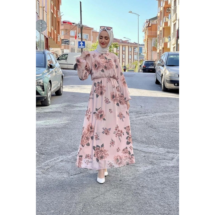 Moda Çizgi Tesettür Elbise