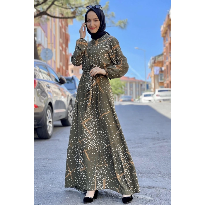 Moda Çizgi Tesettür Elbise
