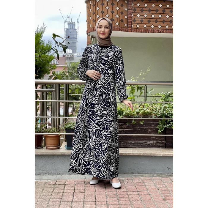 Moda Çizgi Tesettür Elbise