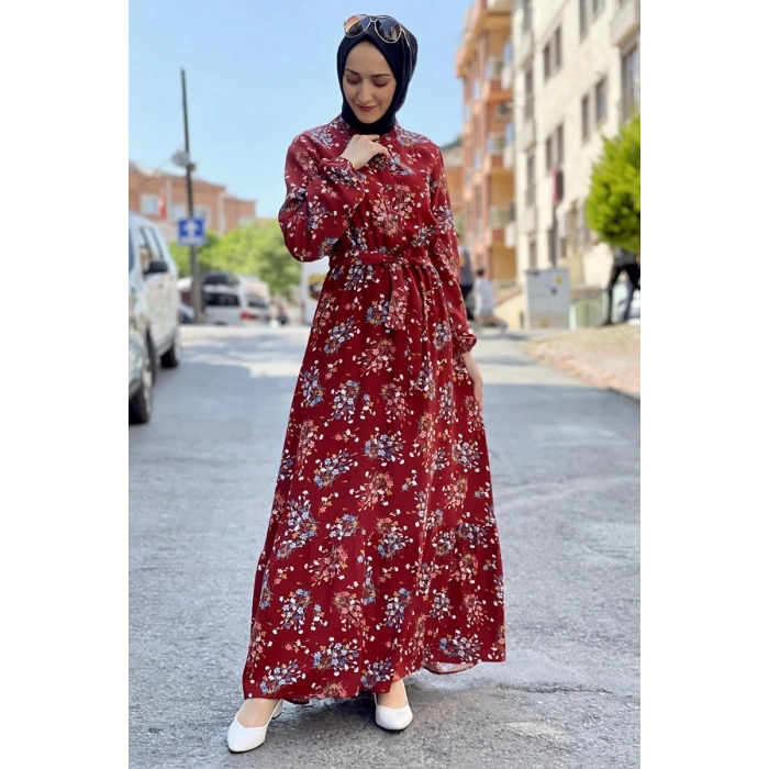 Moda Çizgi Tesettür Elbise