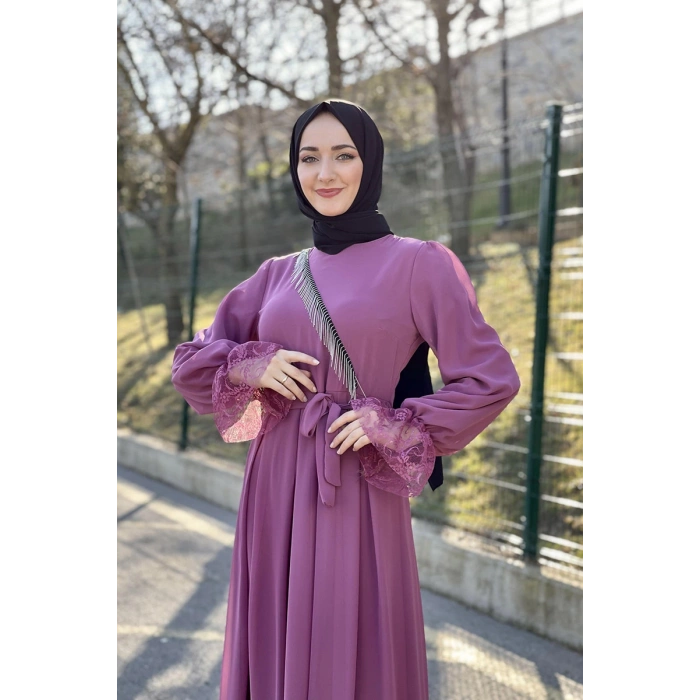 Moda Çizgi Tesettür Elbise