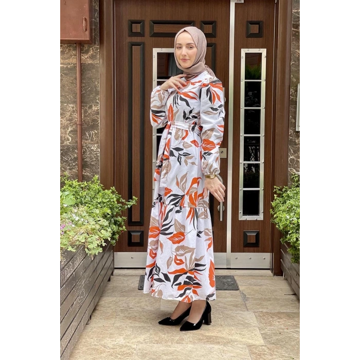 Moda Çizgi Tesettür Elbise