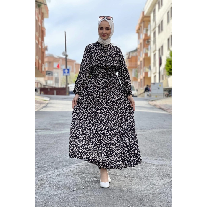 Moda Çizgi Tesettür Elbise