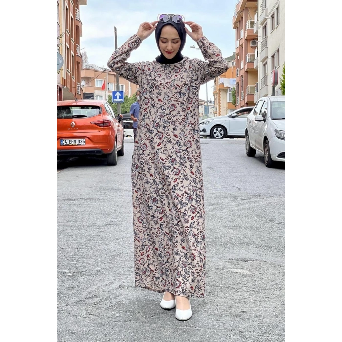 Moda Çizgi Tesettür Elbise