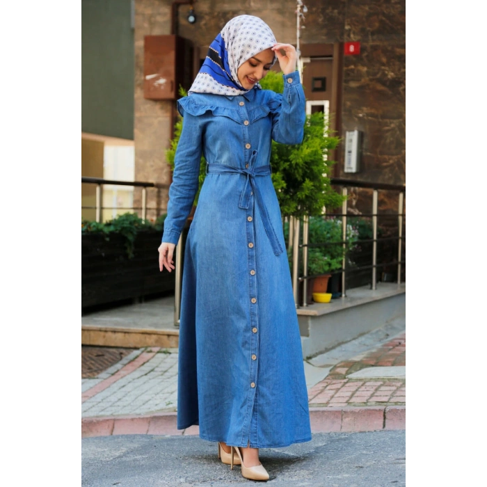 Moda Çizgi Tesettür Elbise