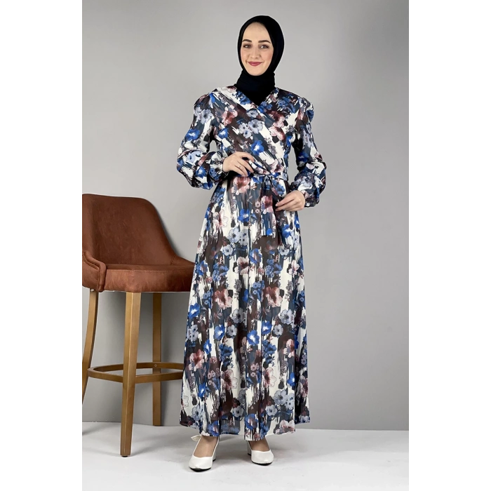 Moda Çizgi Tesettür Elbise