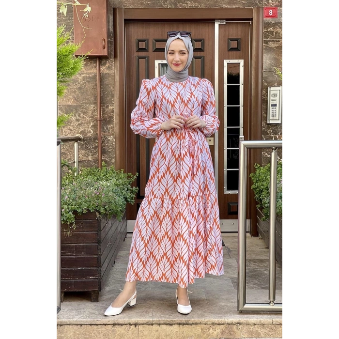 Moda Çizgi Tesettür Elbise