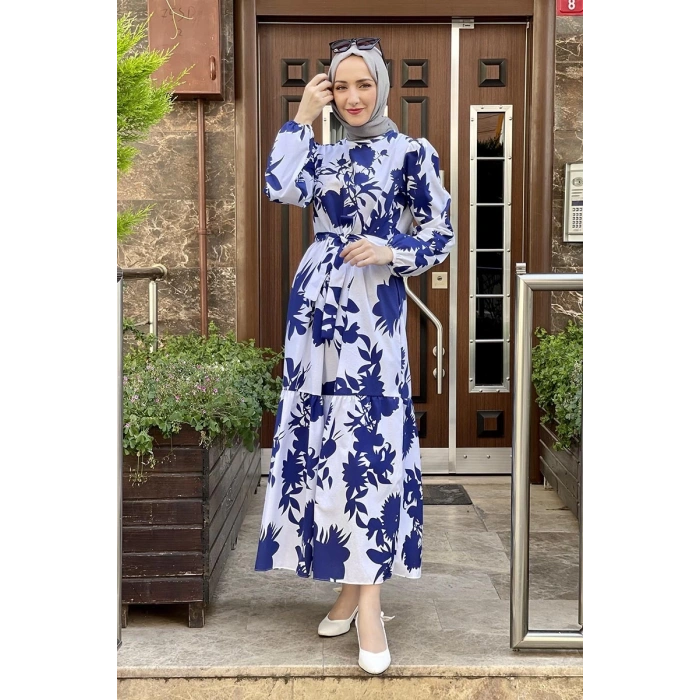 Moda Çizgi Tesettür Elbise