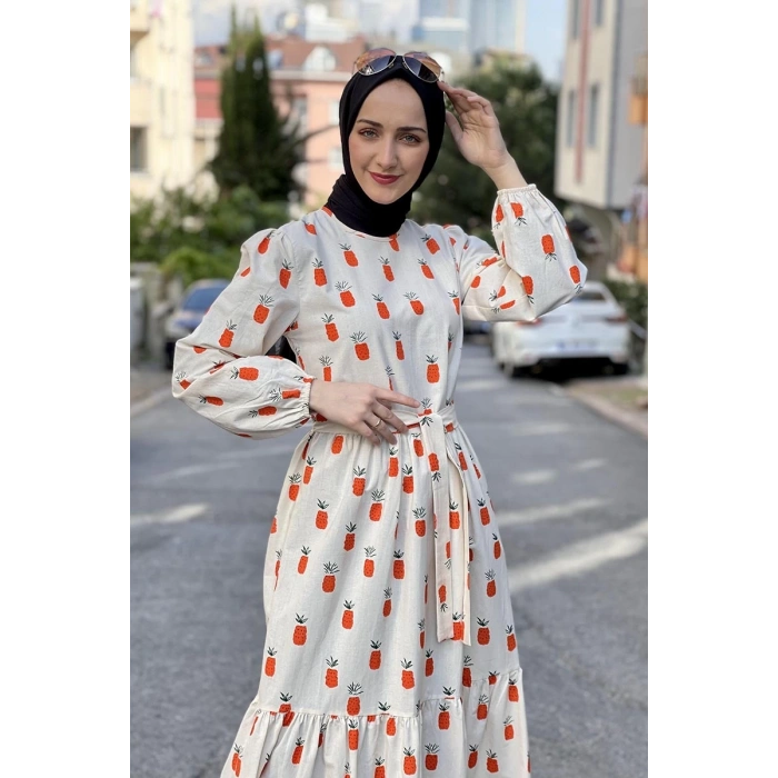 Moda Çizgi Tesettür Elbise