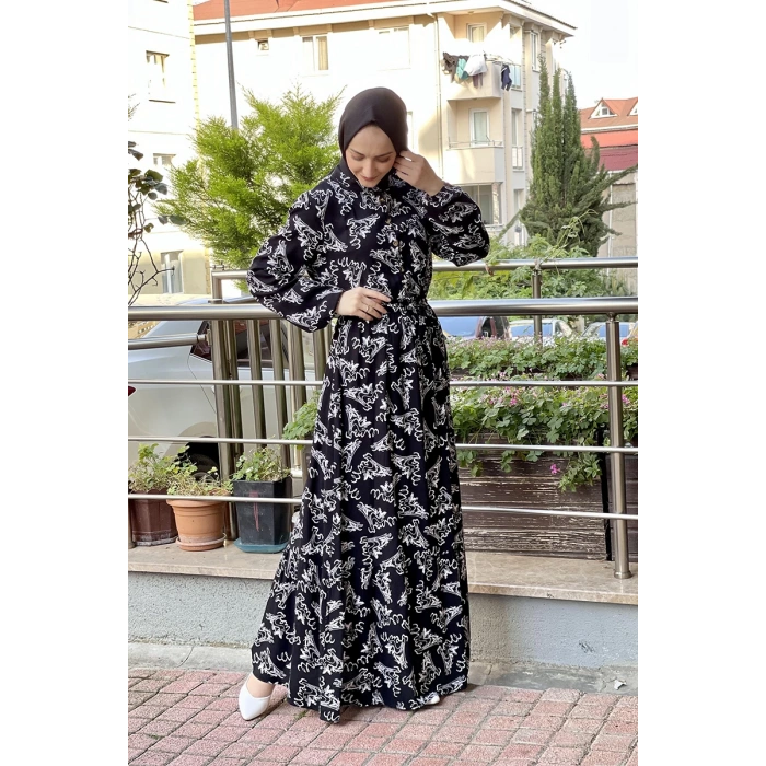 Moda Çizgi Tesettür Elbise