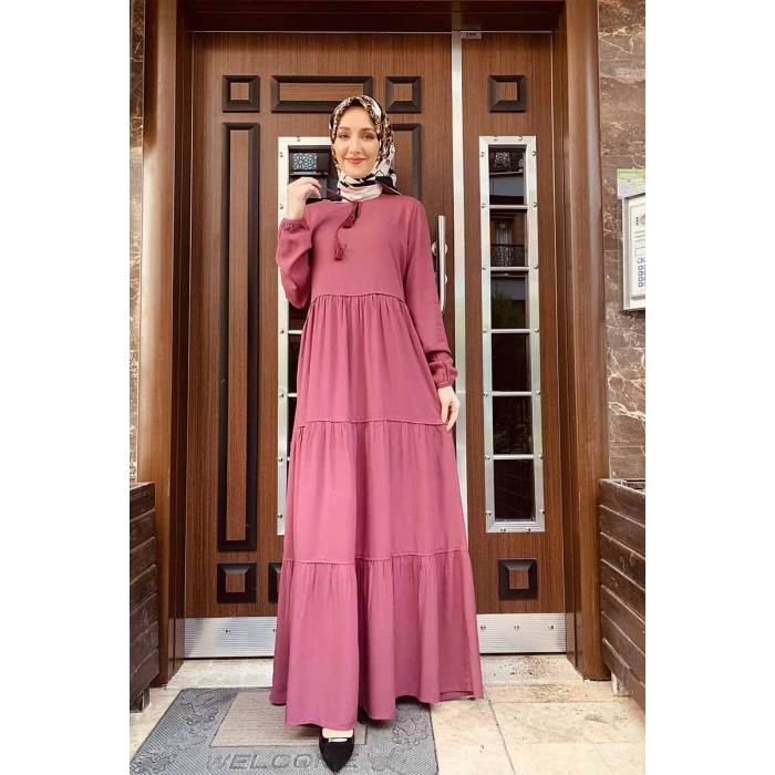 Moda Çizgi Tesettür Elbise