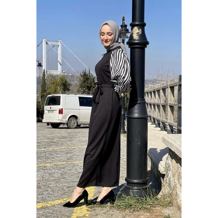 Moda Çizgi Tesettür Elbise