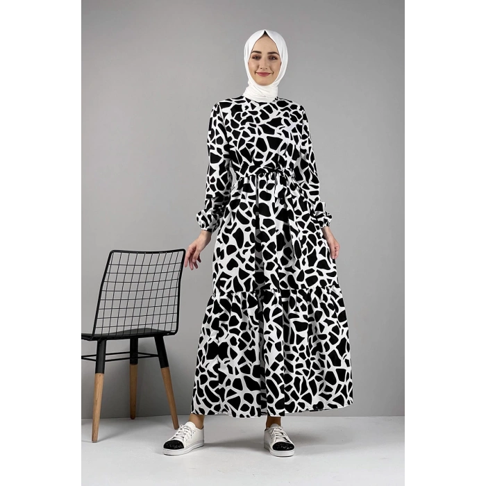 Moda Çizgi Tesettür Elbise