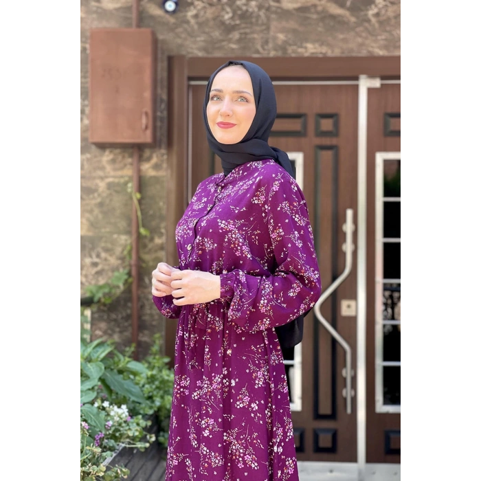 Moda Çizgi Tesettür Elbise