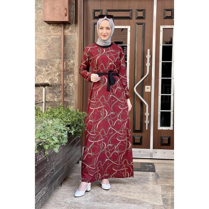 Moda Çizgi Tesettür Elbise