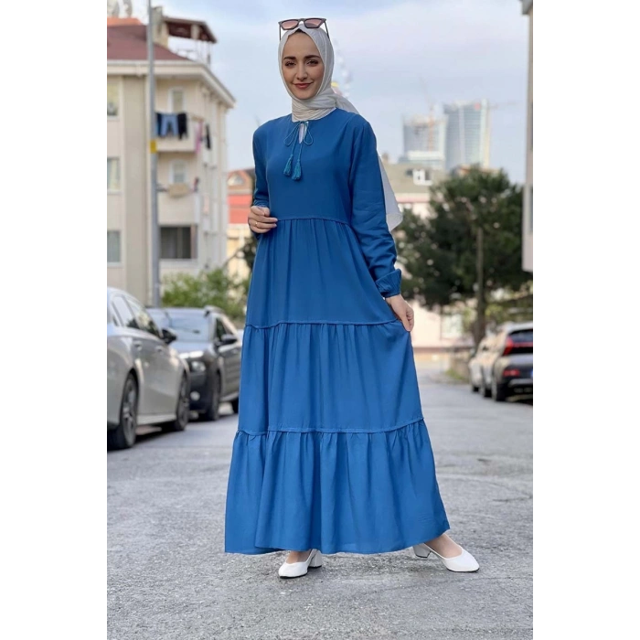 Moda Çizgi Tesettür Elbise