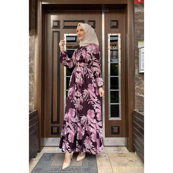 Moda Çizgi Tesettür Elbise