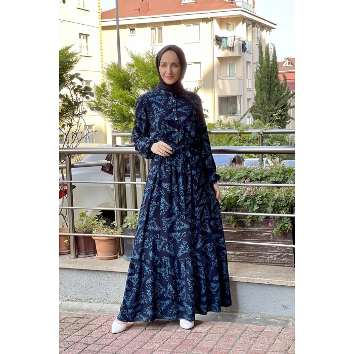 Moda Çizgi Tesettür Elbise