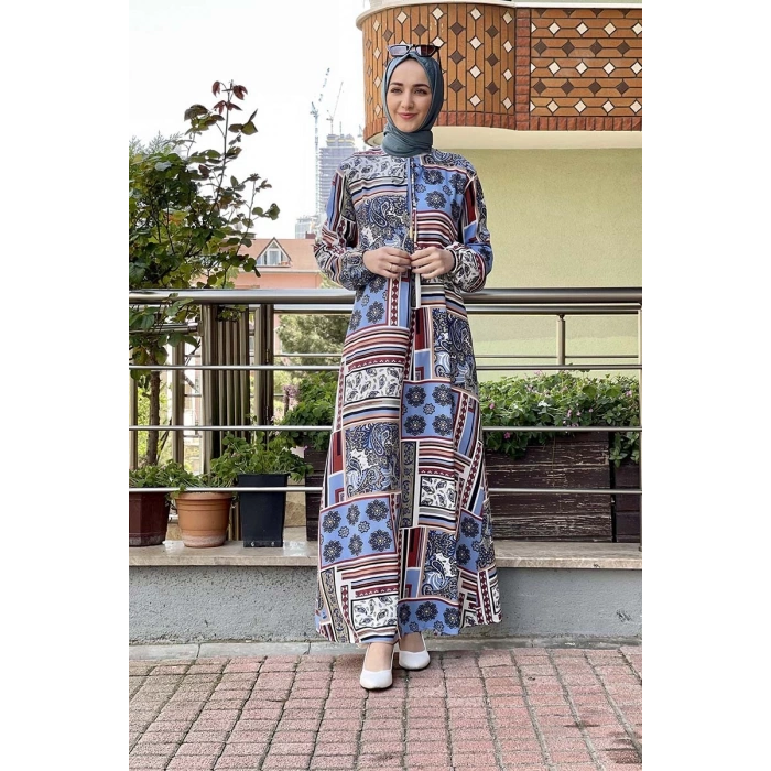 Moda Çizgi Tesettür Elbise